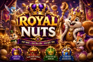 Giao diện vương quốc sóc và những quả hạt dẻ mạ vàng trong 8KET ROYAL NUTS