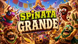 Giao diện hình chú ngựa gốm piñata và nón sombrero rực rỡ trong 8KET SPINATA GRANDE